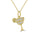 0.10 Cts White Diamond MARGARITA Pendant in 14K Yellow Gold