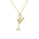 0.05 Cts White Diamond MARTINI Pendant in 14K Yellow Gold