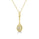 0.03 Cts White Diamond TENNIS Pendant in 14K Yellow Gold