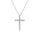 0.55 Cts Lab Grown Diamond Cross Pendant in 925 Platinum Plated
