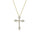 1.13 Cts Lab Grown Diamond Cross Pendant in 925 Yellow Gold Plated