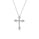1.13 Cts Lab Grown Diamond Cross Pendant in 925 Platinum Plated