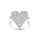 1.31 Cts Lab Grown Diamond Heart Ring in 925 Platinum Plated