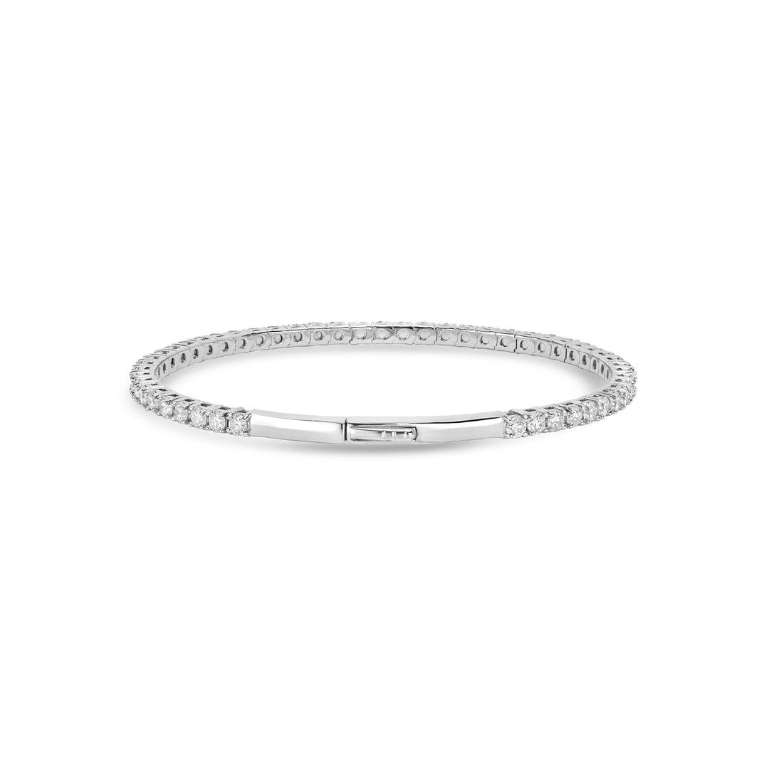 5.17 Cts Lab Grown Diamond Flex Bracelet in 925 Platinum Plated