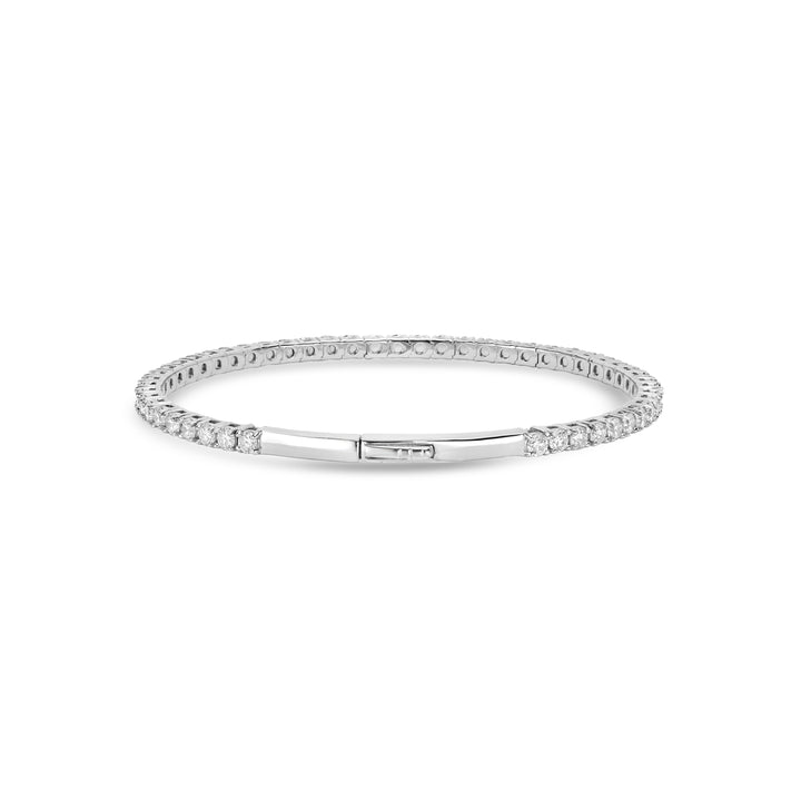 5.17 Cts Lab Grown Diamond Flex Bracelet in 925 Platinum Plated