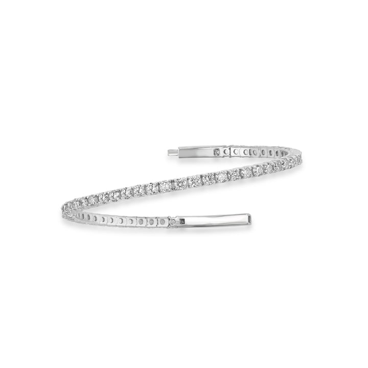 5.17 Cts Lab Grown Diamond Flex Bracelet in 925 Platinum Plated