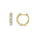 1.12 Cts Lab Grown Diamond Hoop Earring in 925 Yellow Gold Plated