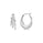 0.71 Cts Lab Grown Diamond Hoop Earring in 925 Platinum Plated