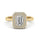 1.00 DEW Octagon White Moissanite Halo Ring in 14K Gold