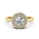 1.00 DEW Round White Moissanite Halo Ring in 14K Gold