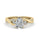 1.50 DEW Pear White Moissanite Ring in 14K Gold