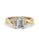 2.00 DEW Octagon White Moissanite Ring in 14K Gold