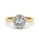 1.50 DEW Oval White Moissanite Ring in 14K Gold
