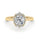 2.00 DEW Cushion White Moissanite Ring in 14K Gold
