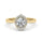 1.00 DEW Round White Moissanite Ring in 14K Gold