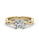 2.00 DEW Cushion White Moissanite Ring in 14K Gold