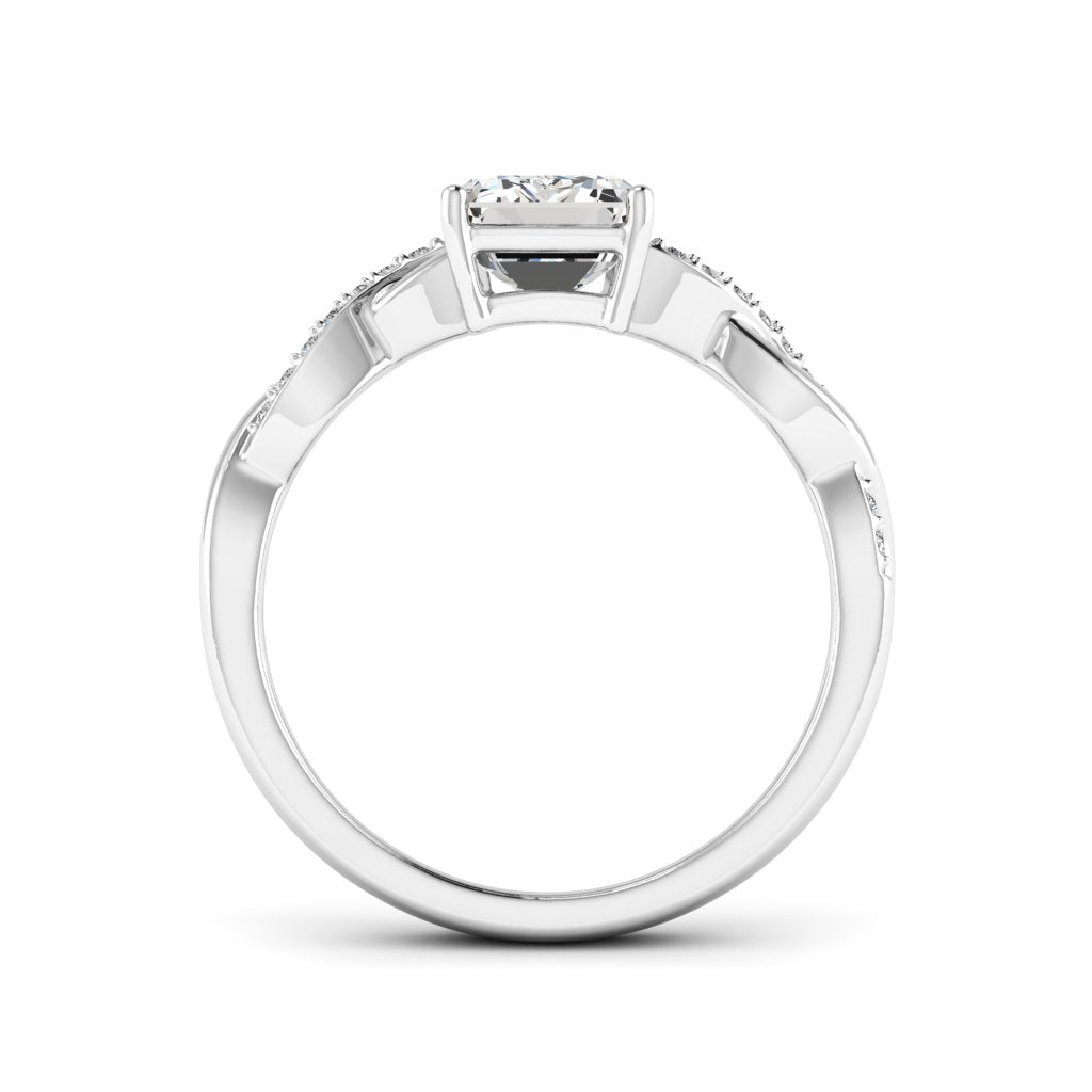 2.00 DEW Octagon White Moissanite Ring in 14K Gold