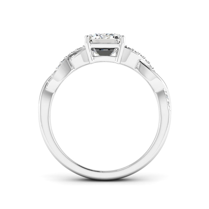 2.00 DEW Octagon White Moissanite Ring in 14K Gold