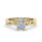 1.50 DEW Pear White Moissanite Ring in 14K Gold