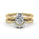 1.50 DEW Oval White Moissanite Ring in 14K Gold