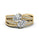 1.00 DEW Oval White Moissanite Ring in 14K Gold