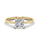 2.00 DEW Princess Cut White Moissanite Solitaire Ring in 14K Gold