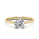 2.00 DEW Round White Moissanite Solitaire Ring in 14K Gold