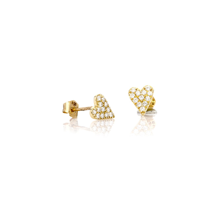0.18 Cts White Diamond Earring in 14K Yellow Gold