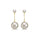 Classic Round Pearl Dangle Earrings with Luxury Gold Chain - White Pearl Drop Jewelry in 18K Yellow Gold