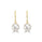 Golden Oasis - Classic Bridal Drop Pearl Earrings in 18K Yellow Gold Hooks