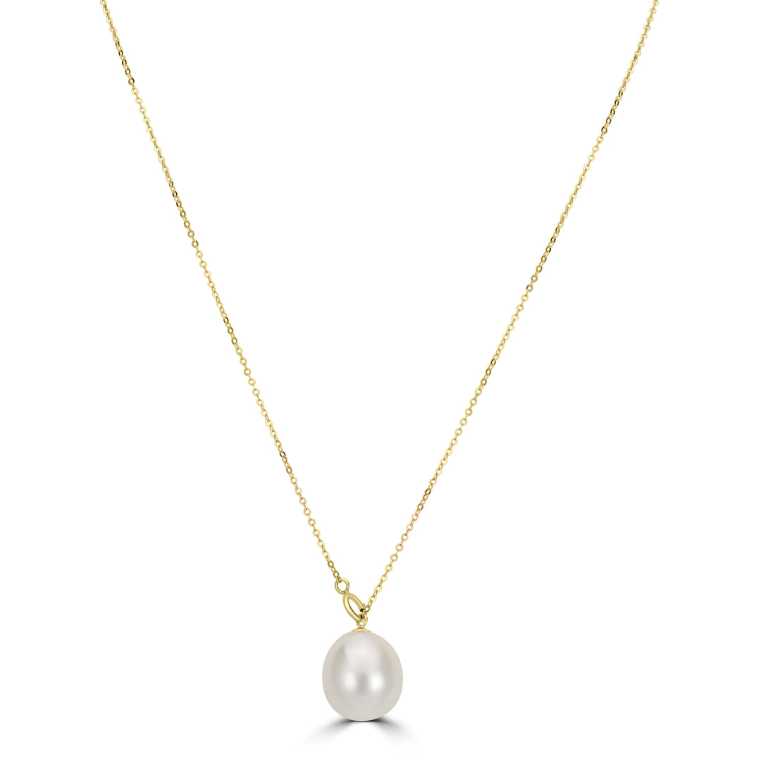 Pearl Drop Pendant in 18K YG