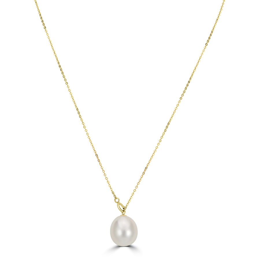 Pearl Drop Pendant in 18K YG