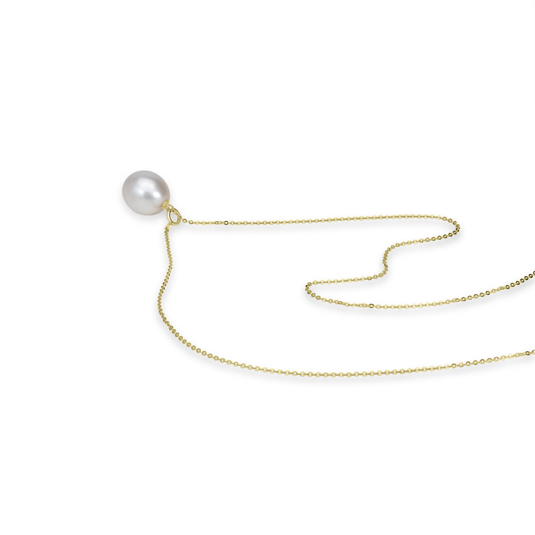 Pearl Drop Pendant in 18K YG