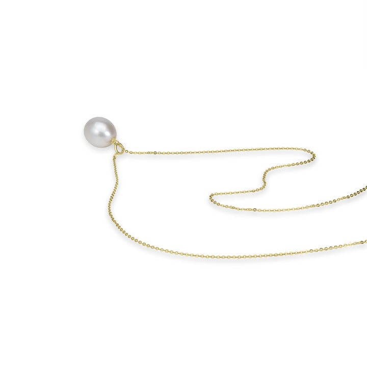 Pearl Drop Pendant in 18K YG