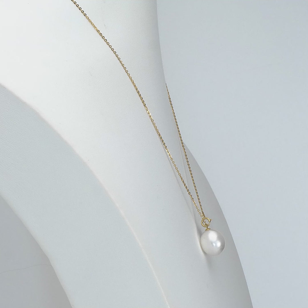 Pearl Drop Pendant in 18K YG