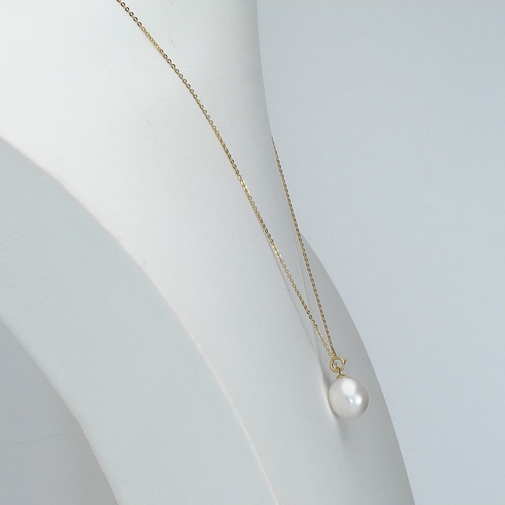 Pearl Drop Pendant in 18K YG