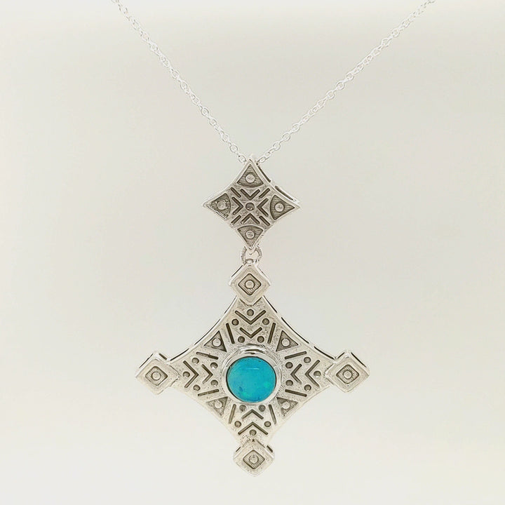 3.00 Cts Blue Opal Pendant in 925