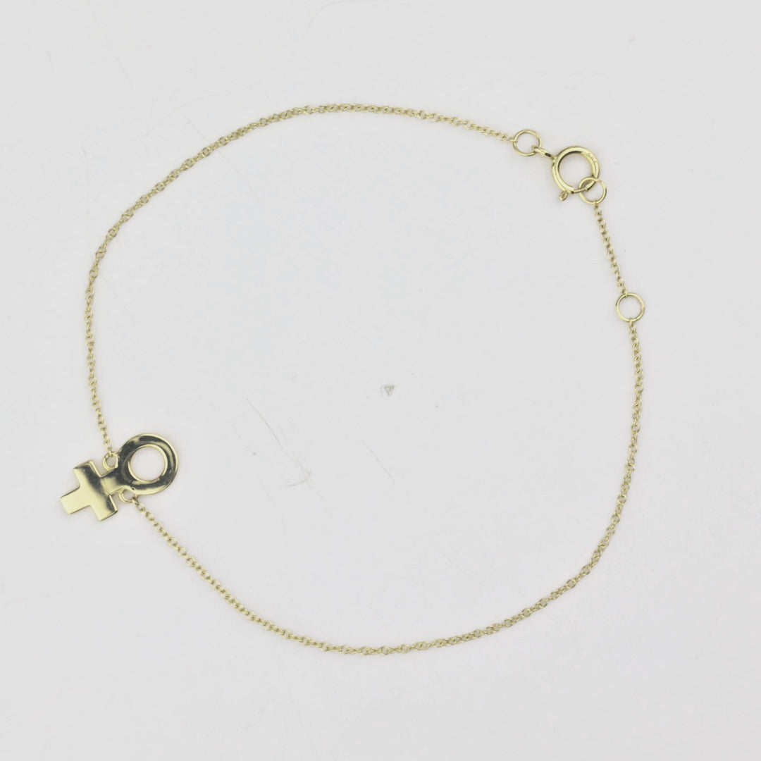 Venus Charm Bracelet in 14K Yellow Gold