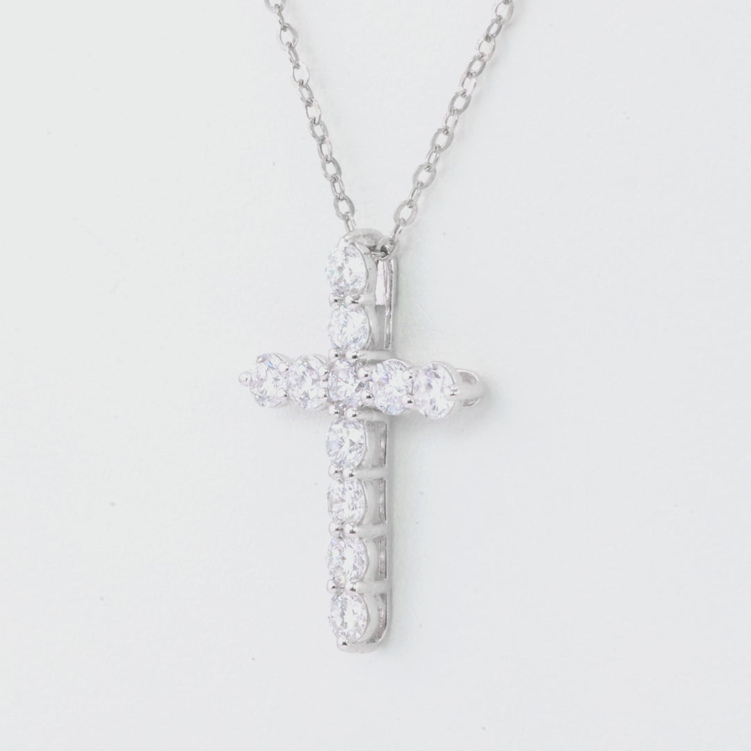 1.1 Cts Lab Grown White Diamond Pendant in 14K White Gold