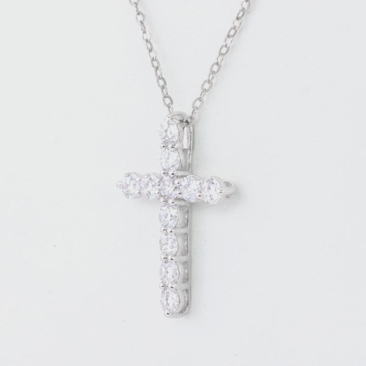 1.1 Cts Lab Grown White Diamond Pendant in 14K White Gold