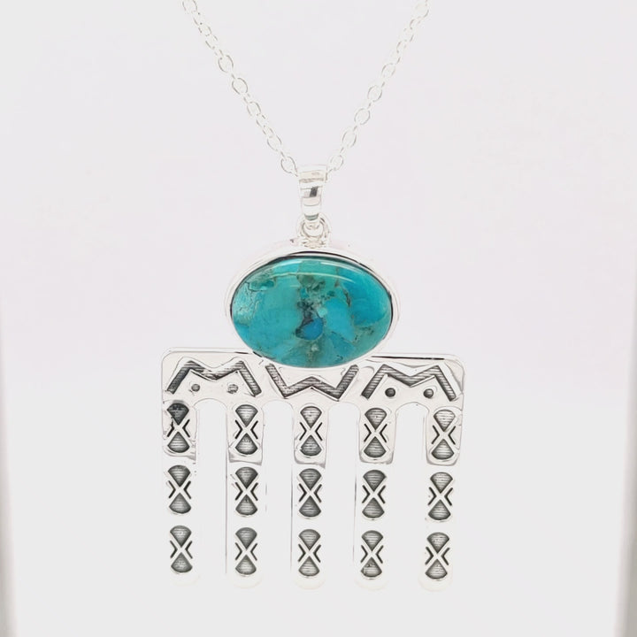 9.40 Cts Turquoise Pendant in 925