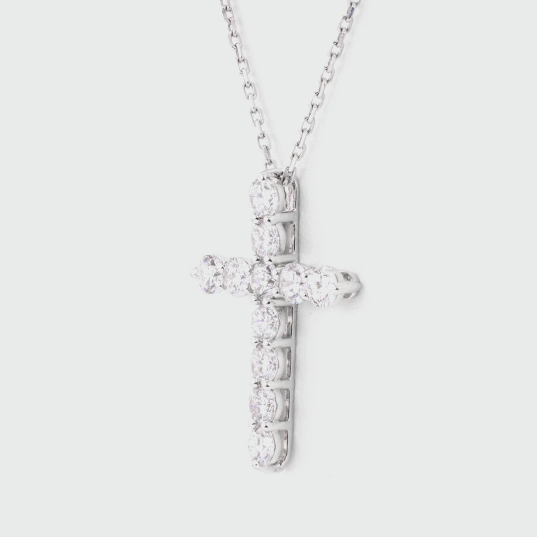 1.87 Cts Lab Grown White Diamond Pendant in 14K White Gold
