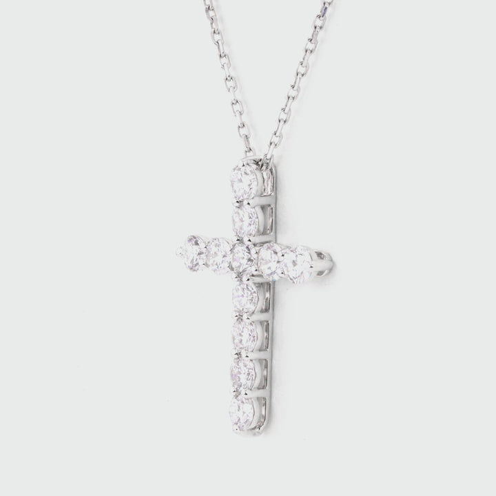 1.87 Cts Lab Grown White Diamond Pendant in 14K White Gold