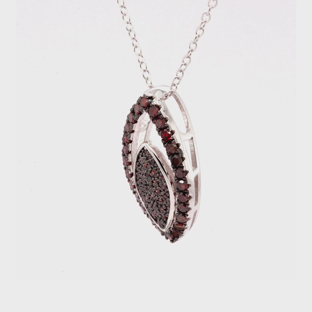 0.62 Cts Red Diamond Pendant in 925 Two Tone