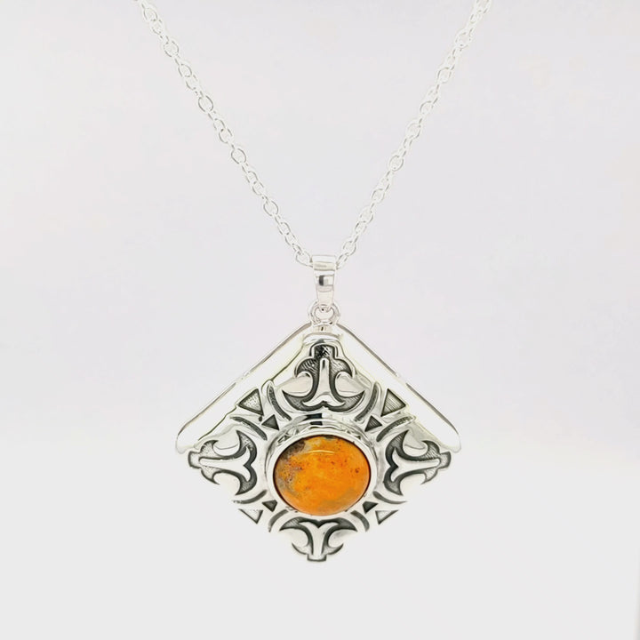 5.90 Cts Bumble Bee Jasper Pendant in 925