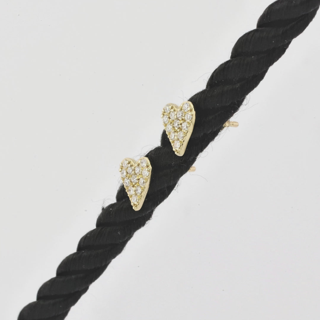 0.18 Cts White Diamond Earring in 14K Yellow Gold