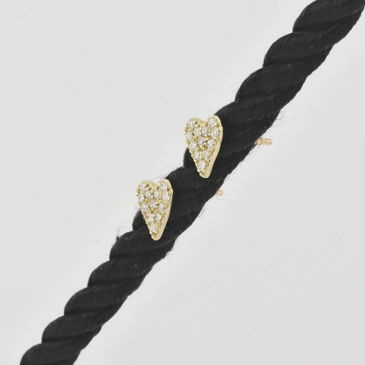 0.18 Cts White Diamond Earring in 14K Yellow Gold