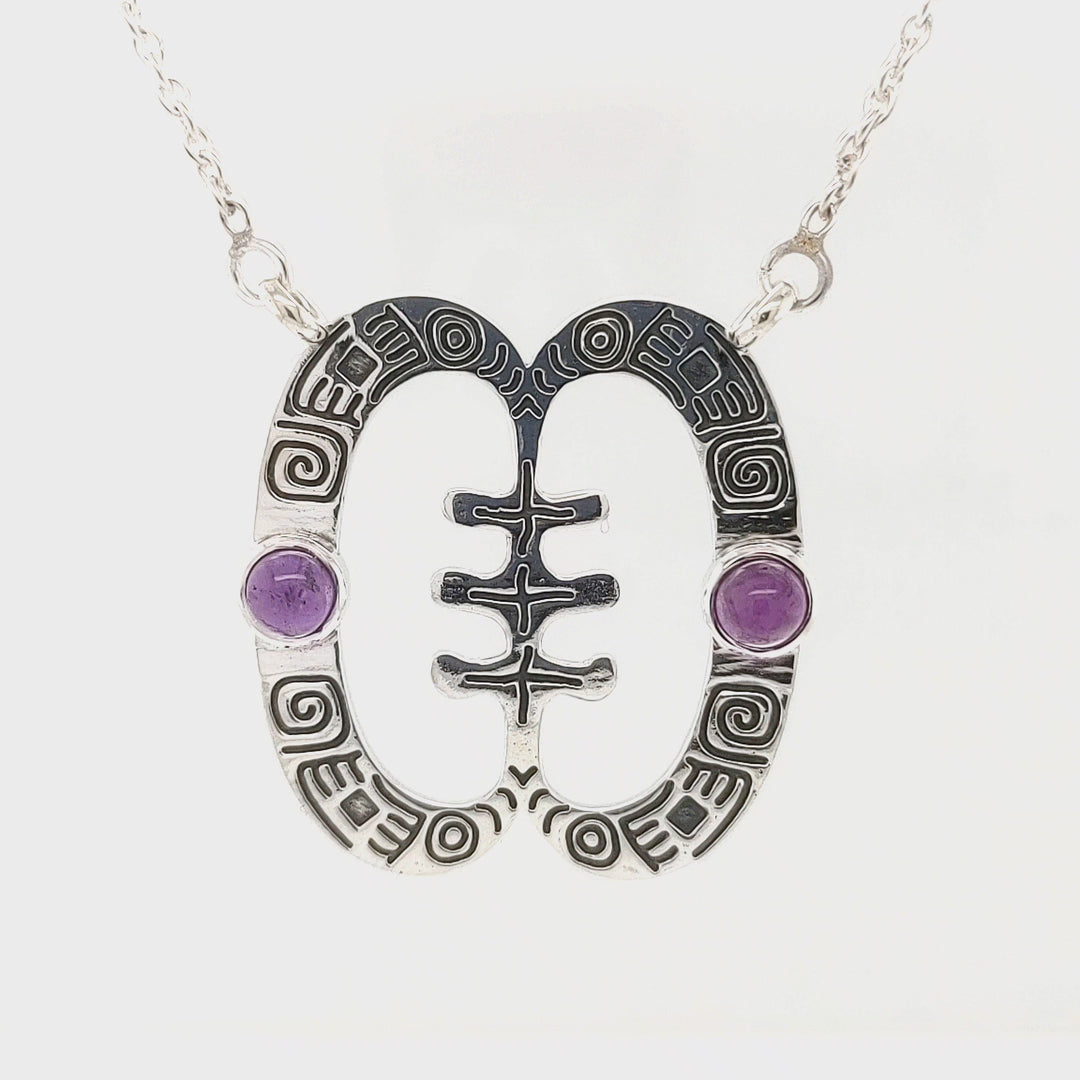 1.70 Cts African Amethyst Necklace in 925