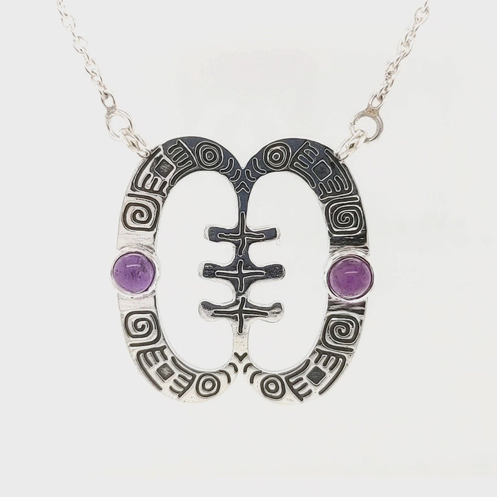 1.70 Cts African Amethyst Necklace in 925