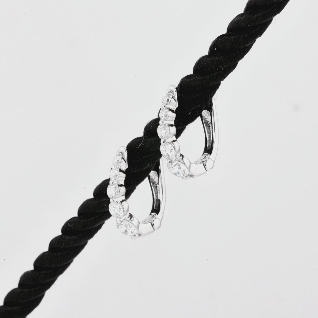 1.15 Cts Lab Grown White Diamond Earring in 14K White Gold